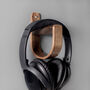 Premium S Walnut Wall Mounted Headphone Stand Holder, thumbnail 1 of 7