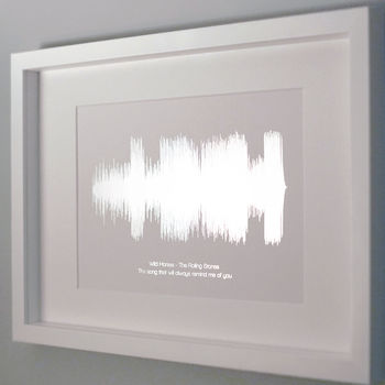 Personalised Metallic Sound Wave Song Print, 10 of 10