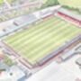 Dagenham Fc Victoria Road Stadium Art Print, thumbnail 2 of 3