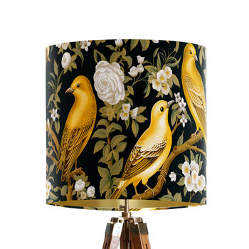 Bird Lampshade In Black And Gold, Golden Aviary, 6 of 7