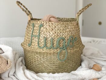 Personalised Seagrass Nursery Basket, 2 of 5