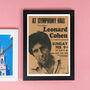 Official Retro Leonard Cohen Concert Poster, thumbnail 3 of 8