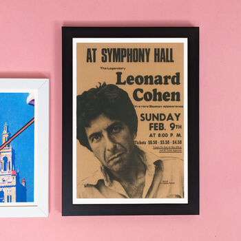 Official Retro Leonard Cohen Concert Poster, 3 of 8