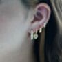Peridot Heart Charm Earrings, thumbnail 5 of 10