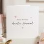 Personalised Auntie Birthday Card From Niece Or Nephew, thumbnail 1 of 7