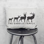 Personalised Stag Family Cushion Family Gift For Mum, thumbnail 1 of 3
