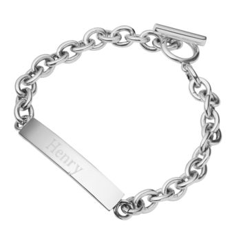 Sterling Silver Identity Bracelet, 4 of 7