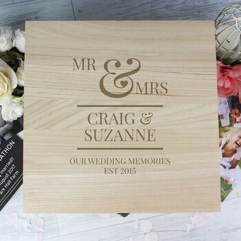 Personalised Mr And Mrs Keepsake Box, 3 of 8