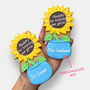 Vegan Personalised Thank You Teacher Sunflower Iced Biscuits Letterbox Gift, thumbnail 2 of 10