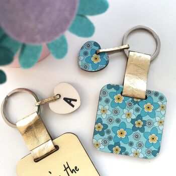 Personalised September Birth Flower Keyring, 3 of 3