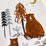 Bear And Cub Children's Art Print, thumbnail 4 of 4