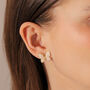 Pink Crystal Butterfly Clip On Earrings, thumbnail 1 of 2