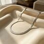 Herringbone Silver Flat Snake Chain Women's Necklace, thumbnail 1 of 3