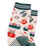 Women's Gardening Bamboo Socks Cream, thumbnail 2 of 4