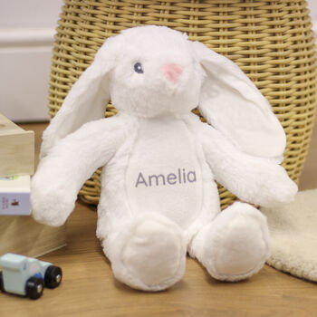 Personalised Rabbit Teddy Bear Soft Toy For Children, 7 of 10