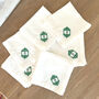 Custom Green Monogram Napkin Set Two, thumbnail 5 of 5