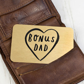 Step Dad 'Bonus Dad' Wallet Card, 3 of 8