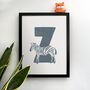 Z For Zebra Children's Initial Print, thumbnail 1 of 3