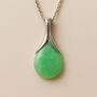 Personalised Sterling Silver Jade Necklace, thumbnail 1 of 11