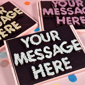 Personalised Brownie Message Box, 4 of 5