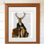 Deer And Chair Book Print, Framed Or Unframed, thumbnail 6 of 8