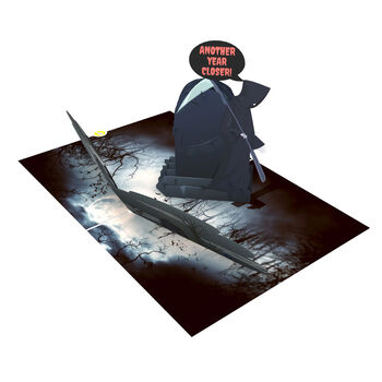 Another Year Closer! Funny Joke Birthday Card With 3D Pop Up Grim Reaper, 7 of 9