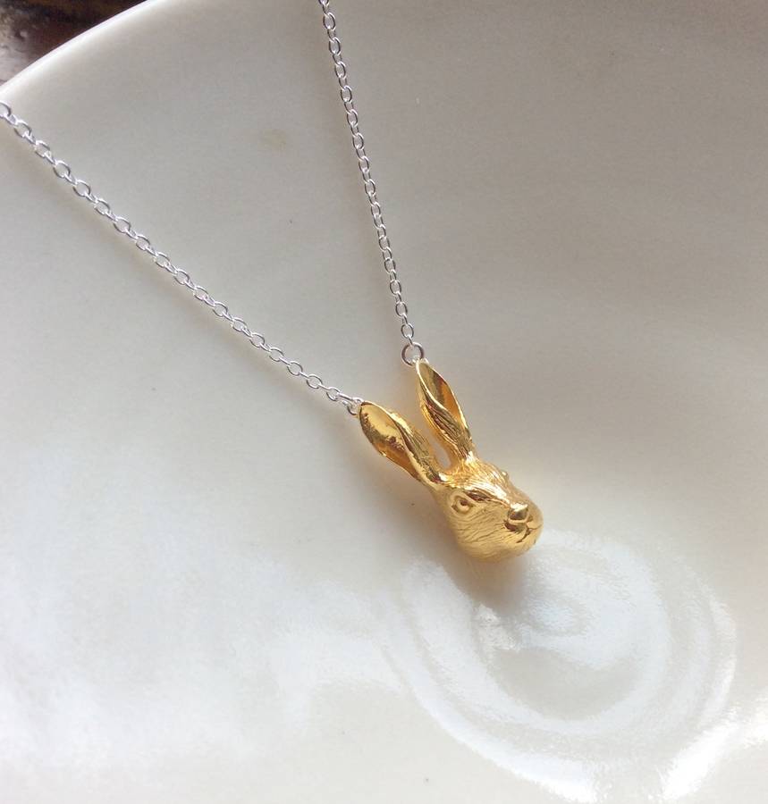 Hare Necklace In Rose Gold Vermeil By Lime Tree Design ...