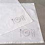 'Me' And 'You' Place Setting Motif Fabric Placemat Set, thumbnail 2 of 2