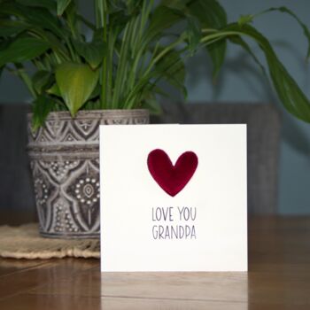 Love You Grandad 3D Heart Father's Day Card, 2 of 4