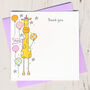 Pack Of Giraffe Thank You Cards, thumbnail 2 of 2