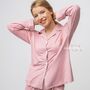 Blue Plain Soft Cotton Solid Sleepwear Pyjama Set, thumbnail 3 of 12