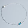 Sterling Silver Blue Whale Charm Bracelet, thumbnail 1 of 5