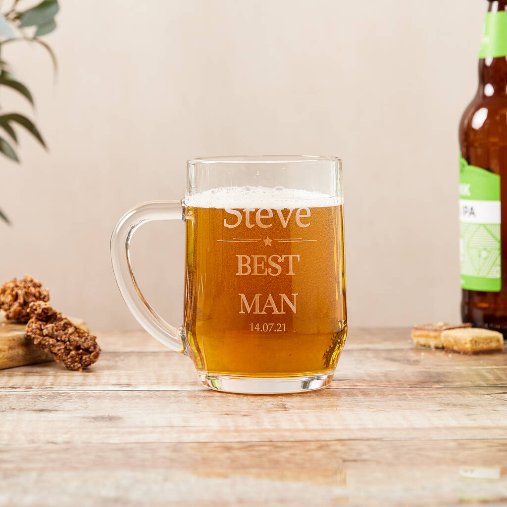 Personalised Best Man Beer Tankard, 1 of 5