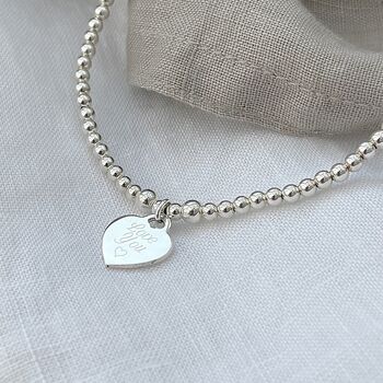 Silver Love You Heart Bracelet, 4 of 4