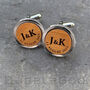 Personalised Initials And Date Wedding Cufflinks, thumbnail 4 of 8