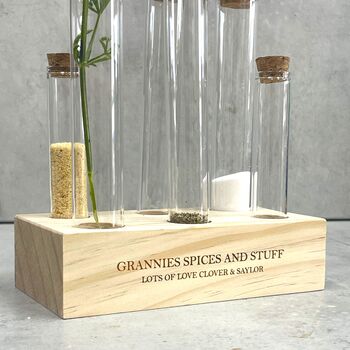 Personalised Herb And Spice Test Tube Rack, 2 of 7