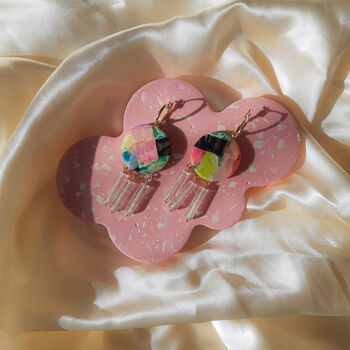 Monet | Polymer Clay Earrings With Czech Glass Beads, 6 of 9