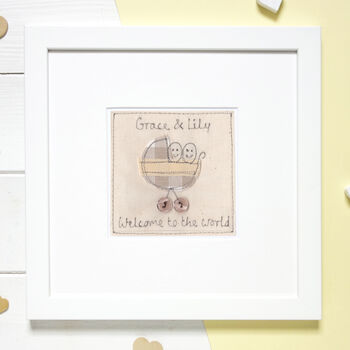 Personalised New Baby Twins Picture Gift, 7 of 12