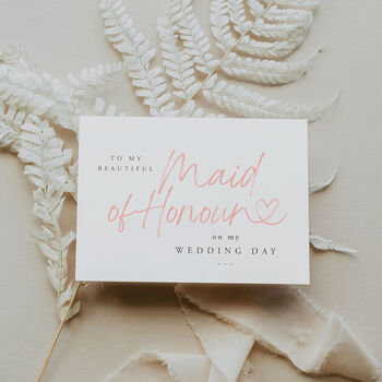 To My Bridesmaid Hearts Thank You Card | Bridesmaid, 4 of 12