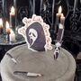 Black/ Grey Gothic Horror Candy Floss Cake, thumbnail 5 of 8