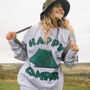 Happy Camper Women's Slogan Sweatshirt, thumbnail 1 of 5