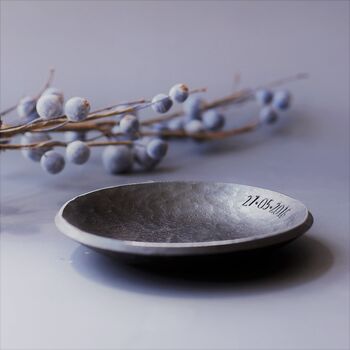 Personalised Steel Dish Gift For 11th Anniversary, 7 of 9