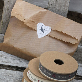 Kraft 'Mr And Mrs' Wedding Party Bag Set Of 90, 3 of 4