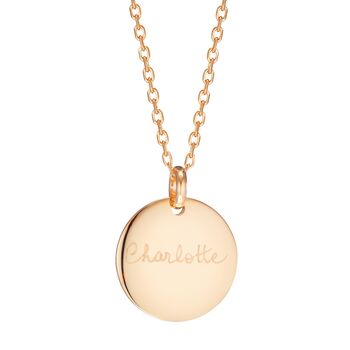 Personalised Engraved Disc Necklace, 4 of 9
