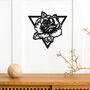 Modern Floral Triangle Wooden Wall Art Home Decor, thumbnail 9 of 9