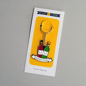 'Partners In Wine' Friendship Keyring, 3 of 3