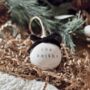 Personalised Ceramic Family Name Christmas Bauble Tree Decoration, thumbnail 4 of 6