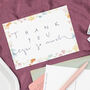 'Thank You Ever So Much' Floral Illustration Postcard, thumbnail 2 of 2