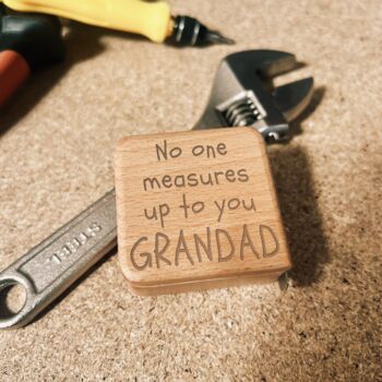 Personalised Wooden No One Measures Up To You Tape, 2 of 5