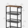 Four Tier Trolley Space Saving Kitchen Cart With Handle, thumbnail 9 of 12